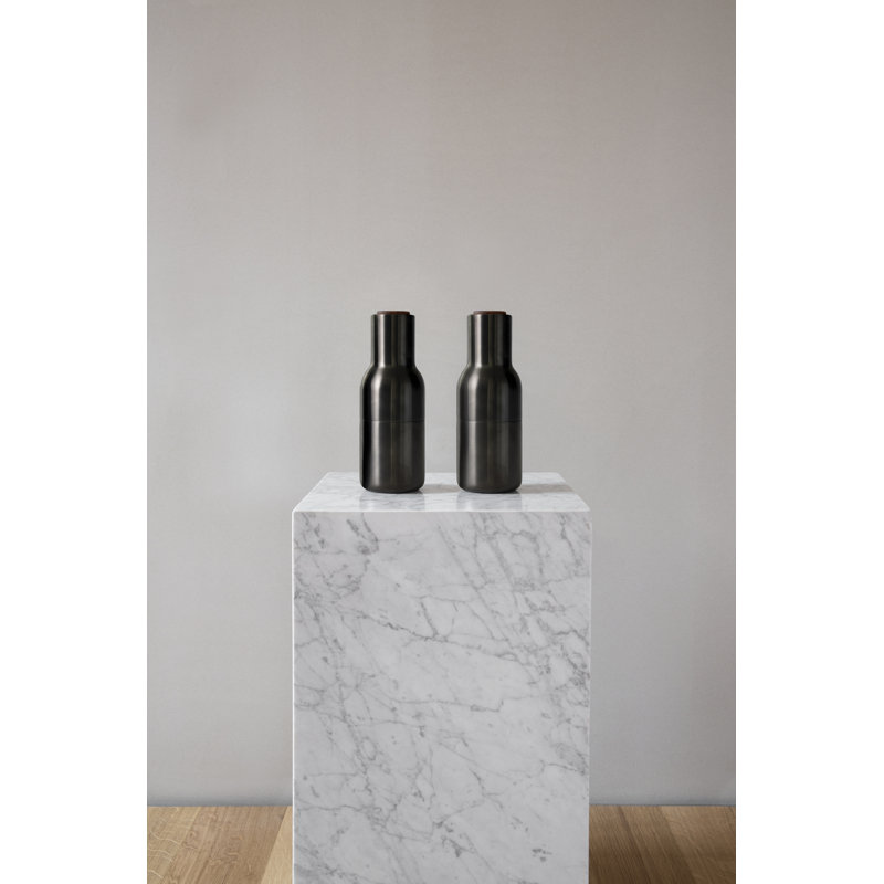 Salt & Pepper Mill Set, Bronzed Brass
