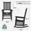 Chaise berçante d'extérieur en PEHD avec siège élargi et dossier haut-1880118145