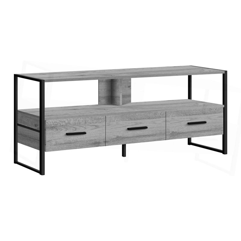 Meuble télé pour téléviseur de 65 po ou moins Hallatrow, Gris