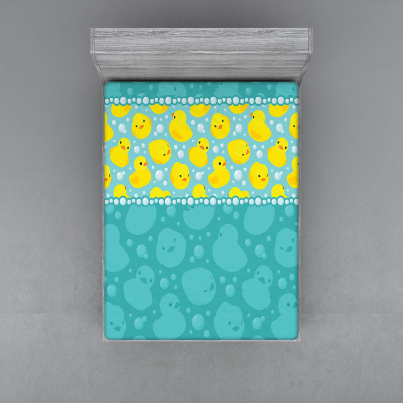Squeaking Duck Microfibre Jersey Knit Fitted Sheet, European Kingsize (160 x 200cm)