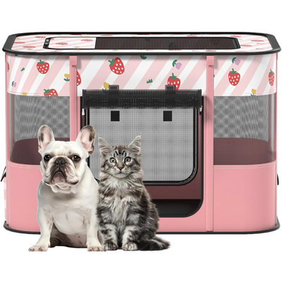 Enclos de jeu, maisonnettes pour chiens et chats, intérieur et extérieur