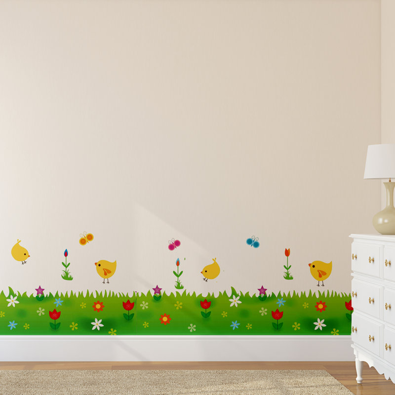 Little Chick Grass Kids Wall Sticker