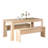 3-Piece Bench Style Dining Furniture Set, 4-Person Space-Saving Dinette For Kitchen, Dining Room With 2 Benches-228768752