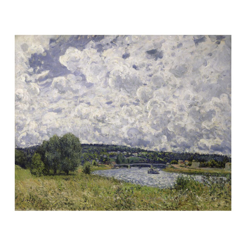 «The seine at Suresnes» par Alfred Sisley - Estampe numérique, H 22 po x l 28 po