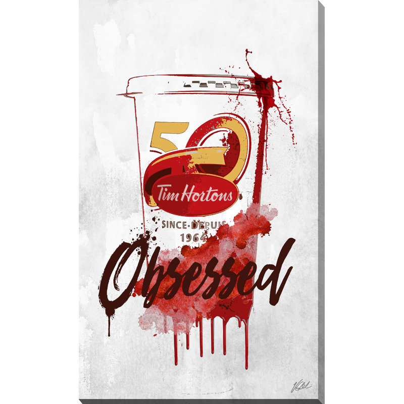 Drink tim hortons-impression sur toile tendue, H 48 po x l 28 po x P 1,5 po