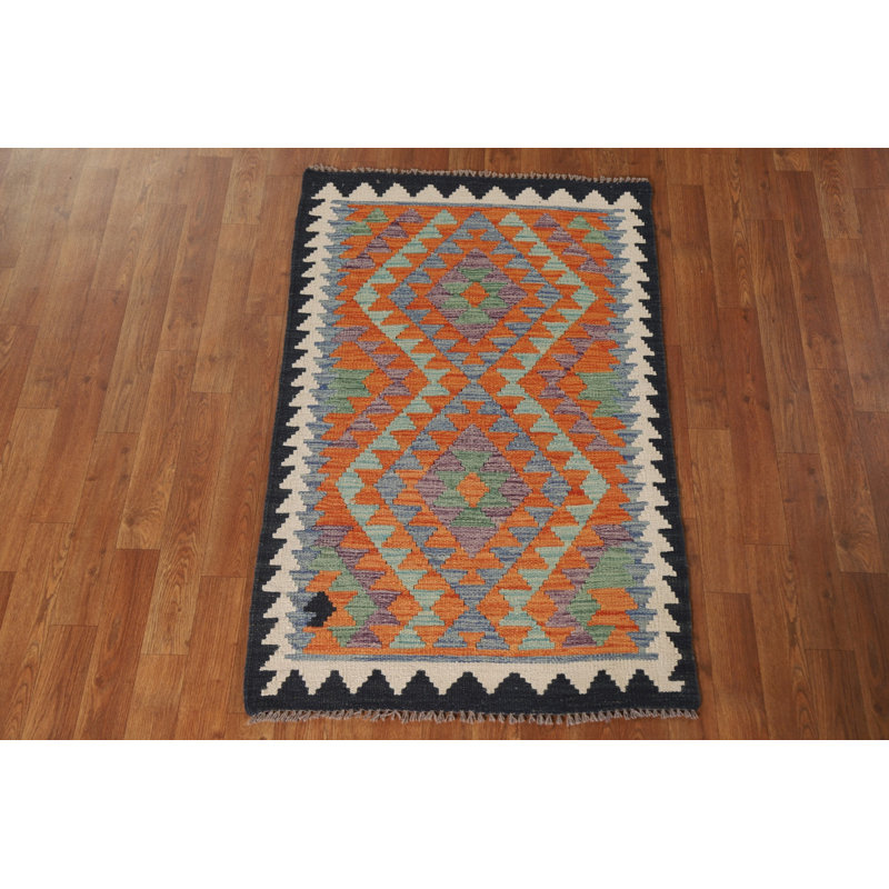 Tapis décoratif multicolore kilim oriental 3 x 4