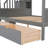 Gurutz Twin over Full 5 Drawer Standard Bunk Bed with Shelves by Harriet Bee-235825667