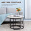 Ensemble de 2 tables gigognes rondes