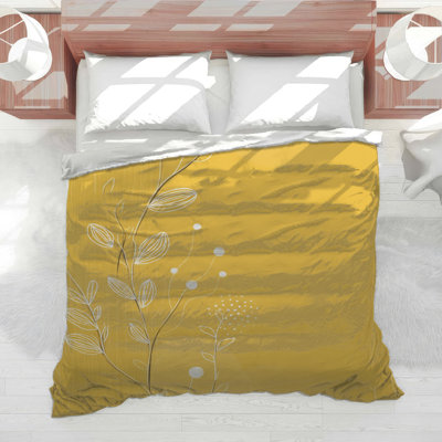 Édredon floral avec literie minimaliste