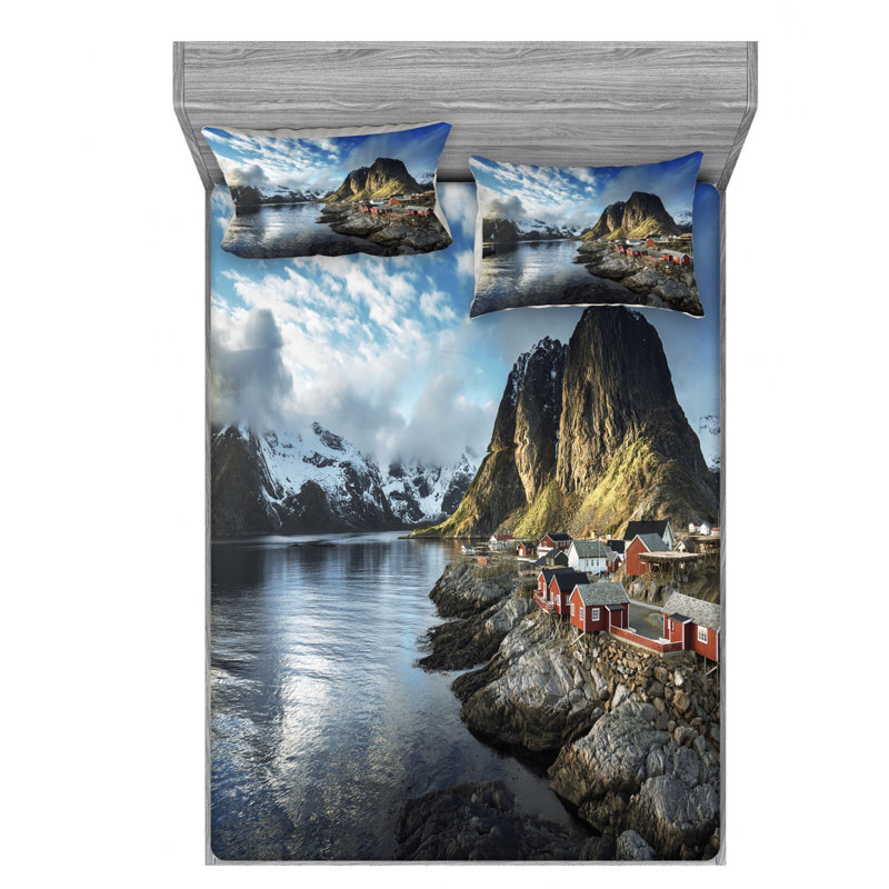 Microfiber Sheet Set, Queen Sheet Set with Fitted Sheet