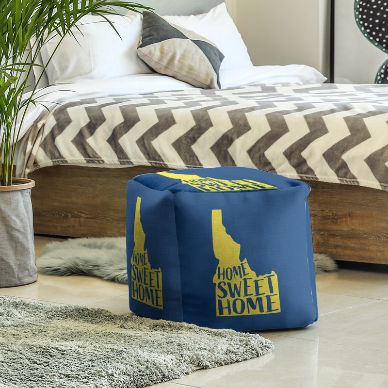 Upholstered Ottoman, State Flag Colours