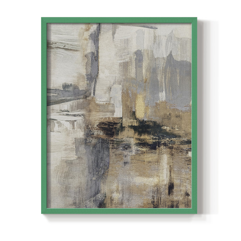 Reproduction encadrée Autumn Field - bois massif, H 15 po x l 12 po, Vert