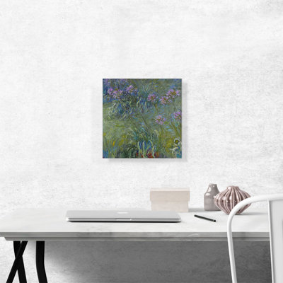 Agapanthus Flowers by Claude Monet - Wrapped Canvas Painting