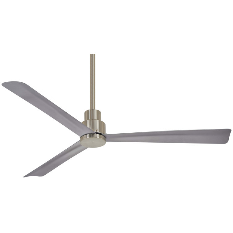 52" Simple 3 - Blade Outdoor Standard Ceiling Fan with Remote Control