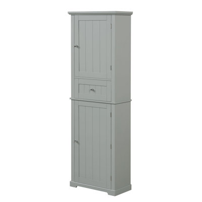 Tall Bathroom Storage Cabinet, Freestanding Storage Cabinet With Drawer And Adjustable Shelf, Accent Cabinet