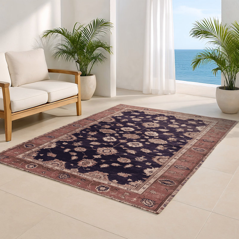 Tapis mauve intérieur et extérieur surteint, Rectangulaire 8 pi x 10 pi