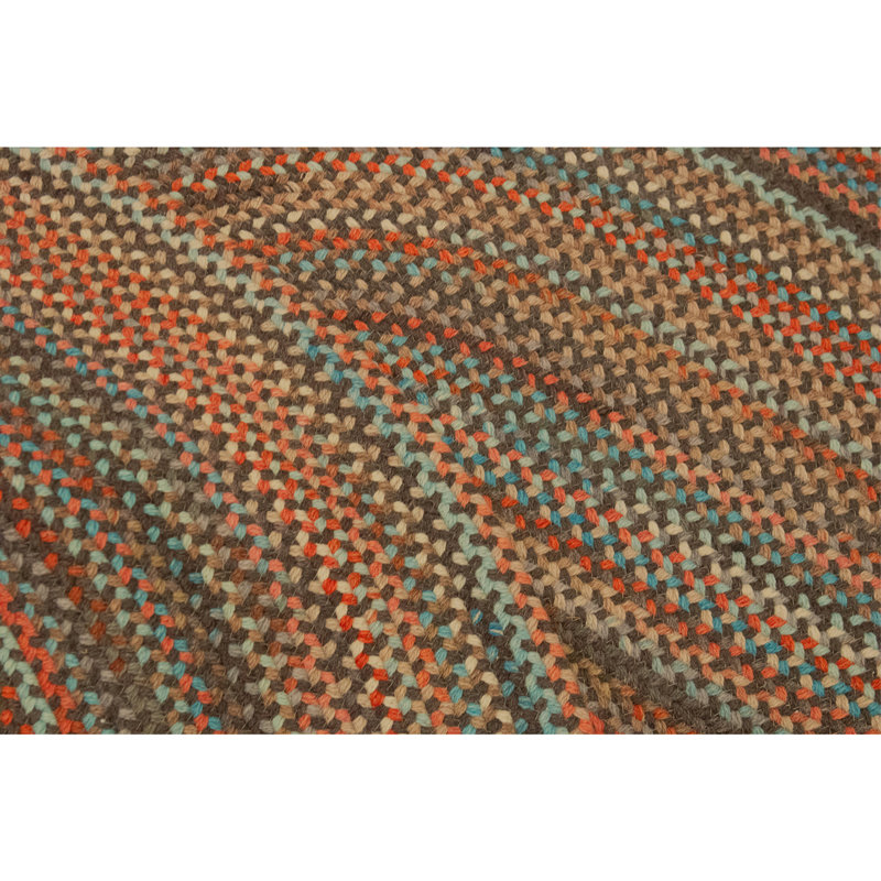 Hand Knotted Wool Area Rug in Brown