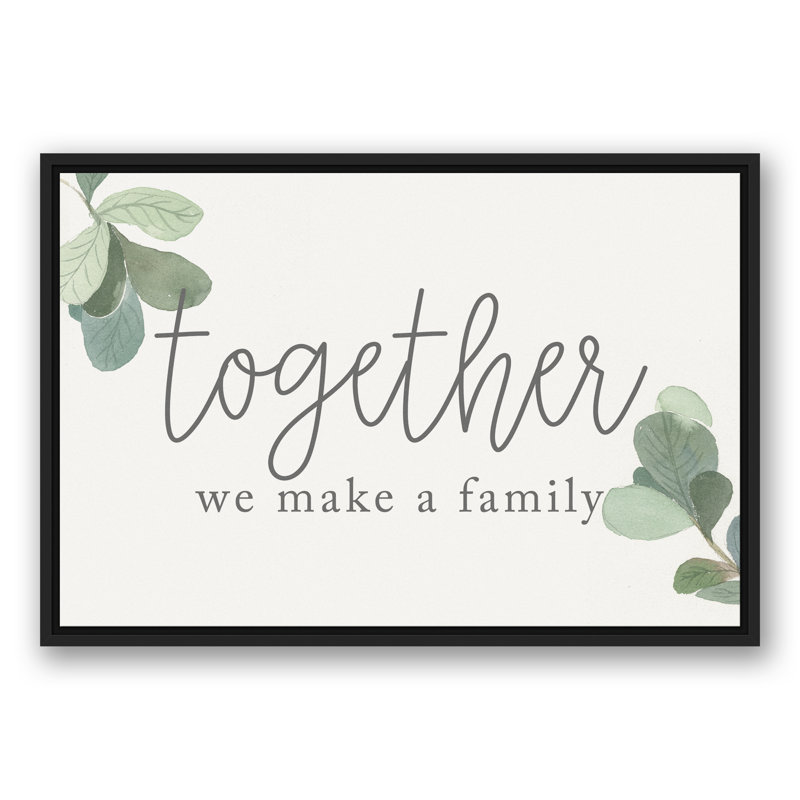 «Together Family», reproduction d'art textuel sur toile