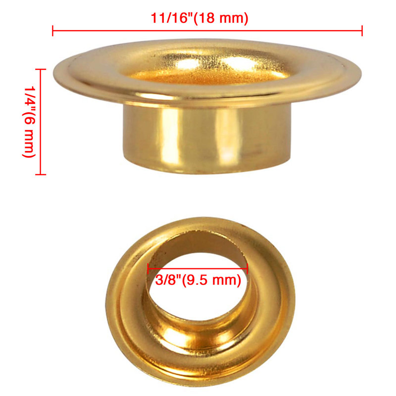 Teneika Curtain Rings, Gold