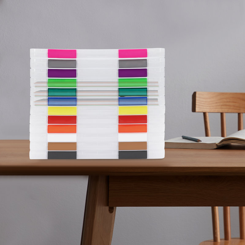 File Box Set, Multilcolor, 0.78" H x 12.2" W x 9.05" D