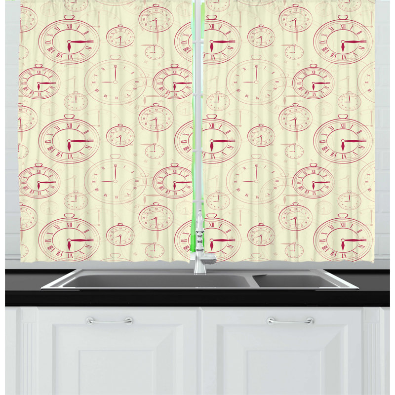 Geometric Pointed Kitchen Curtain