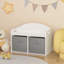 Coffre à jouets / banc en bois pour enfants avec tiroirs en tissu pliables, rangement pour jouets