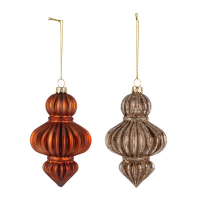 Ornement faîteau en cuivre, 2 styles variés