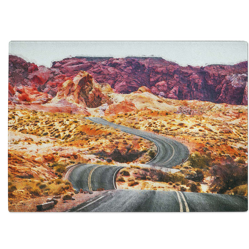 Tempered Glass The Valley of Fire in Nevada Chopping Board, 28.5 cm W x 20 cm L