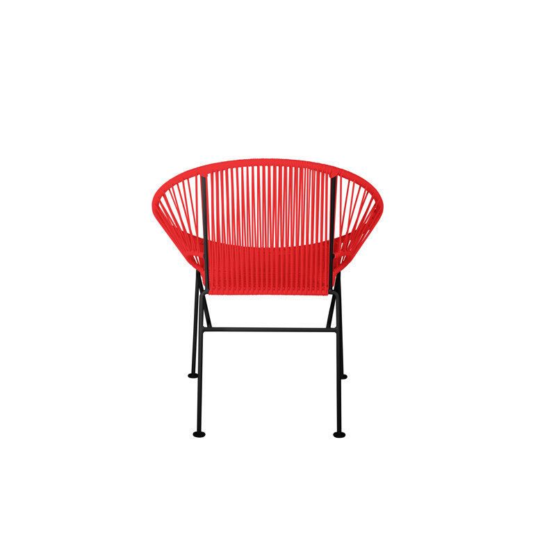 Concha Indoor/Outdoor Handmade Dining Chair, Black, Red
