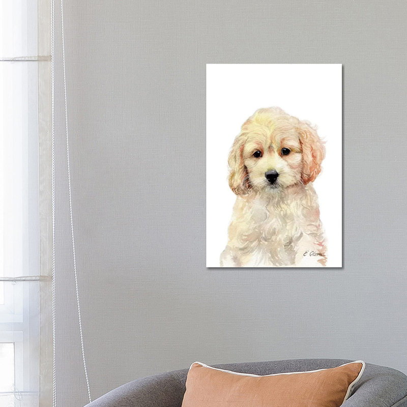 Cockapoo Puppy - Wrapped Canvas Painting
