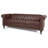 83.66 Inch Width Traditional  Square Arm Removable Cushion 3 Seater Sofa