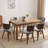 18.9" H Mid-Century Modern Dining Chair, Set of 6, Upholstered Side Chair with Padded Seat Cushion & Curved Backrest-168889503-185442239