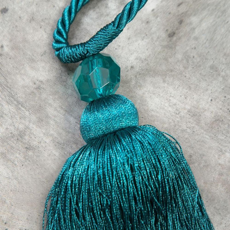 Loudonville Fabric 10cm Curtain Tieback, Turquoise