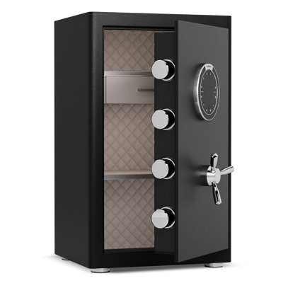 2.8 Cu Ft Safe, Heavy-duty Steel, Digital Keypad, 10mm Door, 28mm Bolts, Removable Shelf, Jewelry Box, Dual Alarm, Silent Mode, Home, Work Home Bag, Multiple Settings