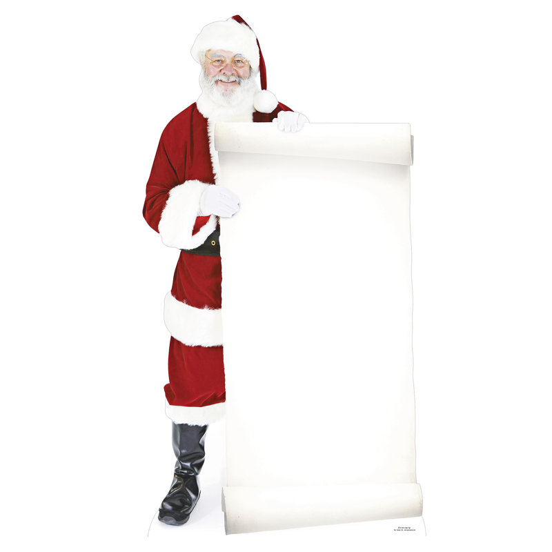 Santa with Large Sign Board Cardboard Standup