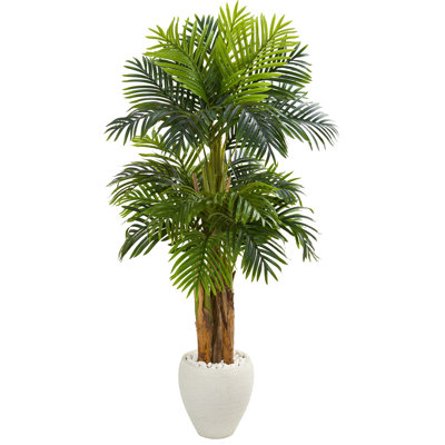66'' Faux Palm Tree in Ceramic Planter