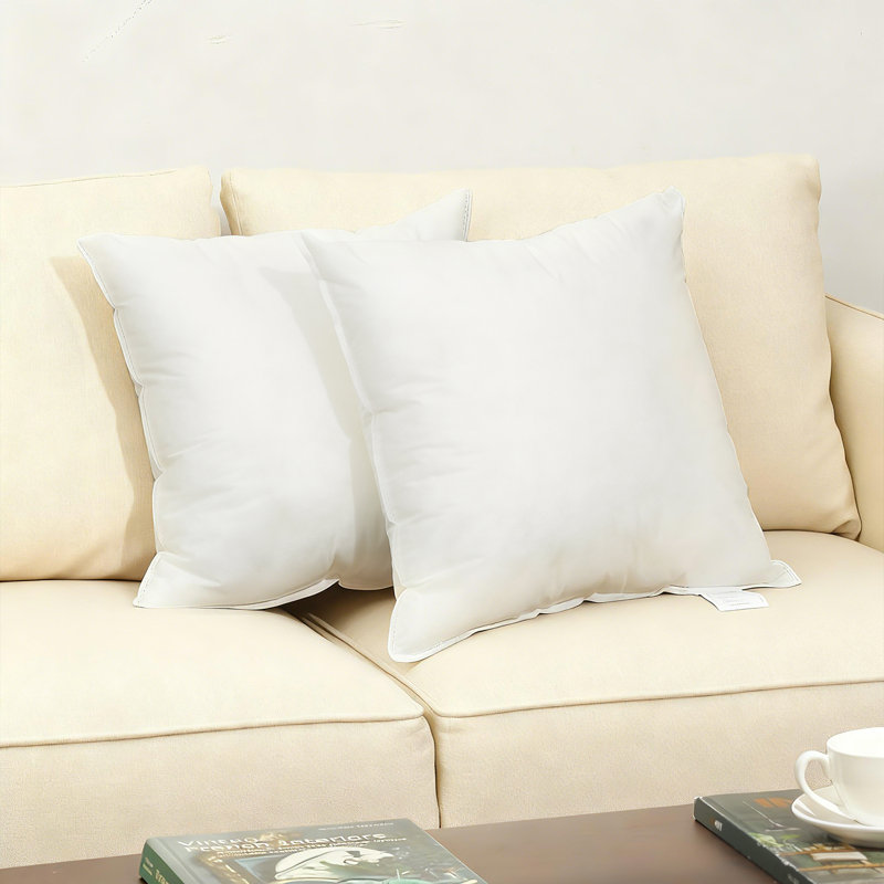 Set Of 2 Plush Pillow Inserts, Square 18"