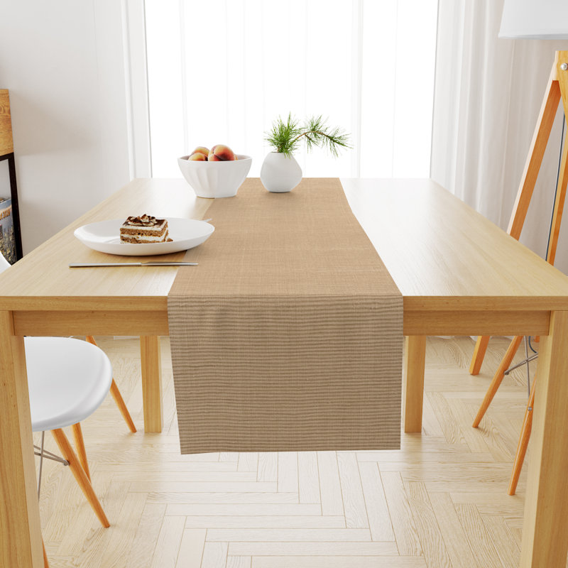 Solid Color 100% Cotton Table Runner, Khaki
