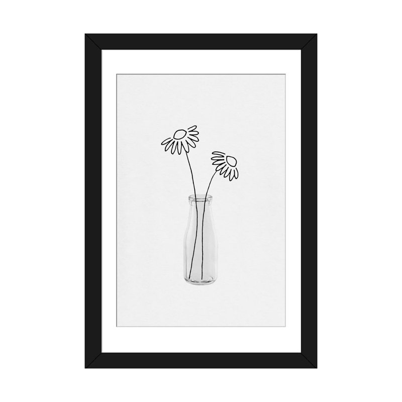 «Flitwick Flower Still Life II» par Orara Studio - impression d'art graphique, Papier d'art encadré noir, Blanc