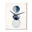 «Essential Circles» rétro bleu aquarelle - très grandes horloges murales géométriques modernes-99633393