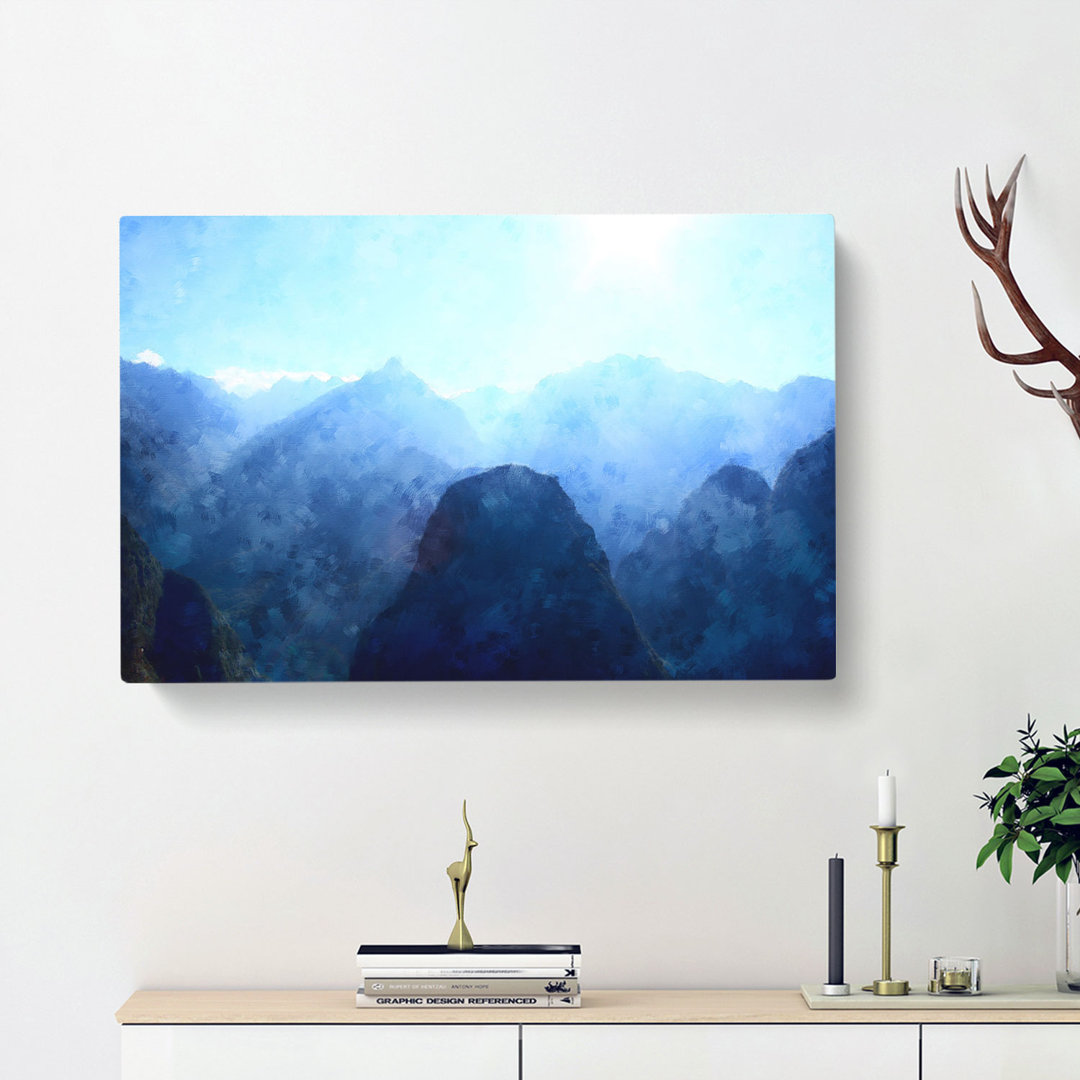 Sunset over Machu Picchu in Peru - Wrapped Canvas