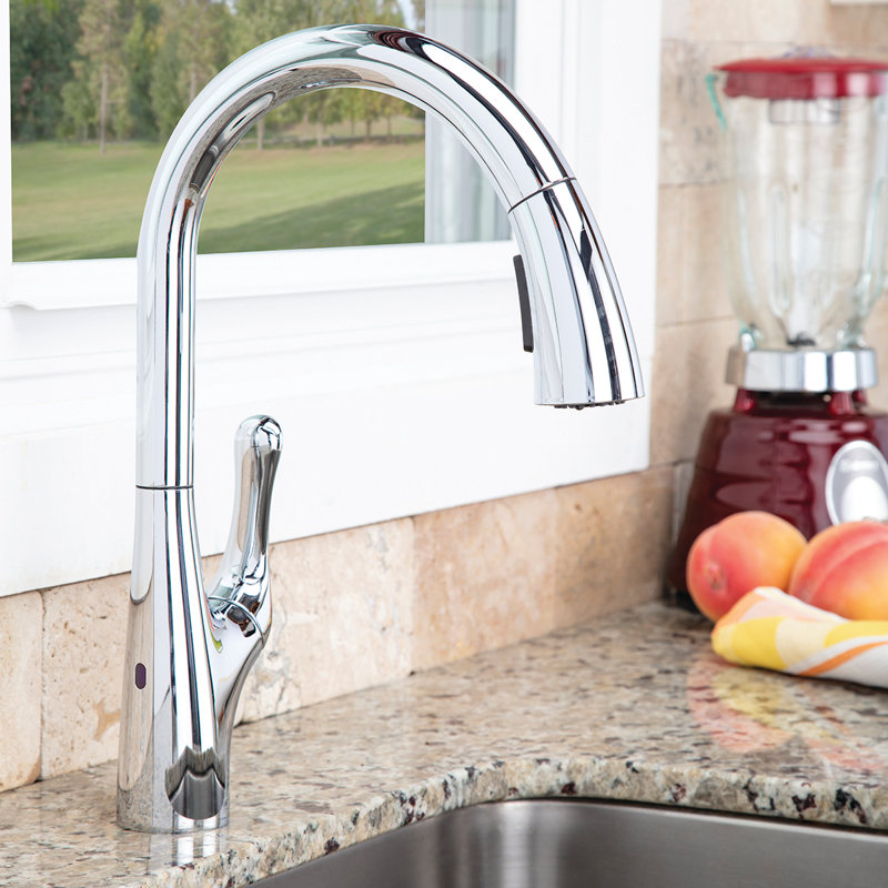 Chelsea Pull Down Touchless Single Handle Kitchen Faucet, Polished Chrome