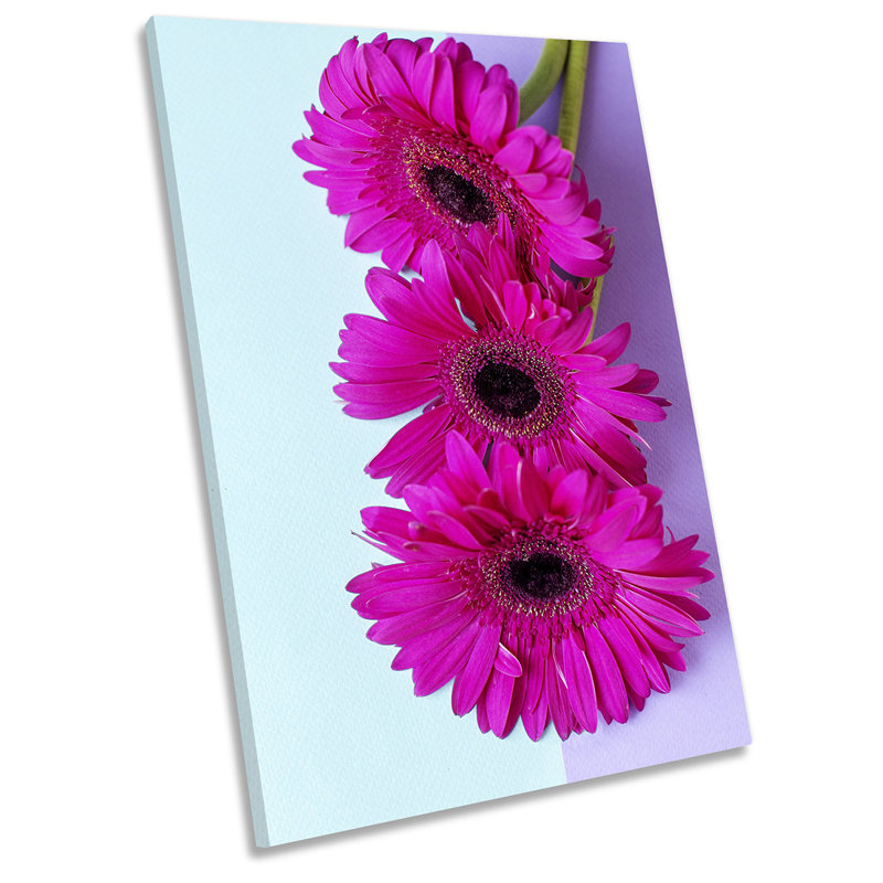 Gerbera Gerbera Floral Flowers - Wrapped Canvas Print, 76.2cm H x 50.8cm W x 2cm D