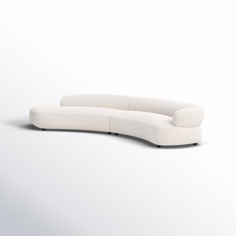 Belen 2Pc Sectional W/ LAFC-Thames Coal, Nomad Snow Polyester Blend, Right Hand Facing