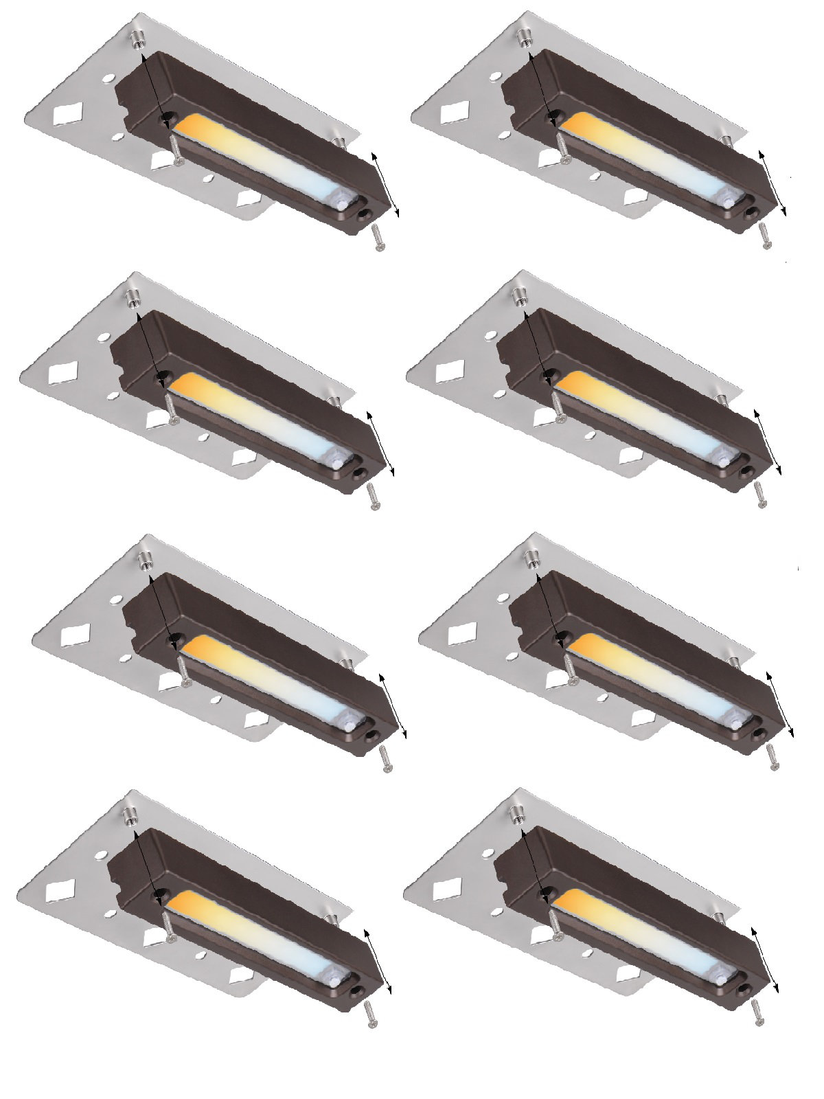 LEDVANS 5cct 7 Inch Led Step Lights, Surface Or Recessed Mount, 12-24v ...