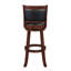  Tabouret de bar pivotant très grand en bois avec coussin en mousse couleur cappuccino