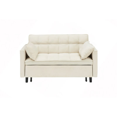 Canapé moderne en velours, lit gigogne, causeuse avec dossier, coussin, poches, mobilier de salon, canapé-lit convertible 3 en 1.
