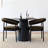 Modern Upholstered Dining Chair with Curved Arms-1564777835