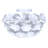 Kaniyha 15 In. 2-Light 60-Watt Whimsical White Flush Mount With Matte White Metal Flower Shade