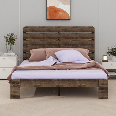 Base de lit plateforme en bois